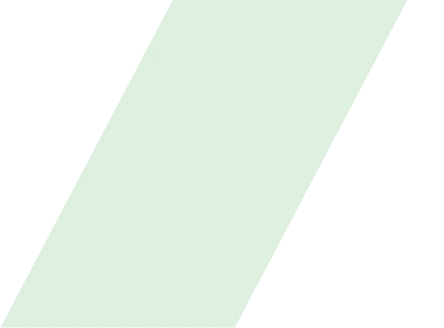 green diagonal slider shape graphic